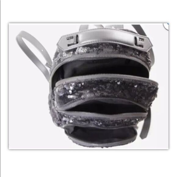 KENDALL + KYLIE Sloane Mini Small Sequin Backpack Black Bag Whimsigoth NWT main image 4